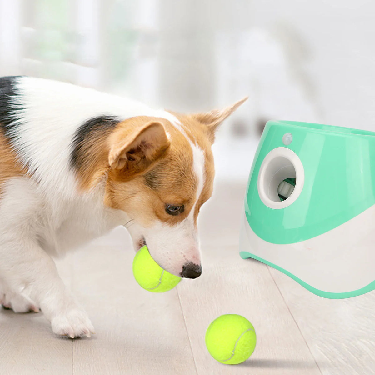 Dog Automatic Ball Launcher Rechargeable Pet Ball Thrower 3 Modes Pet Interactive Toy For Indoor Outdoor