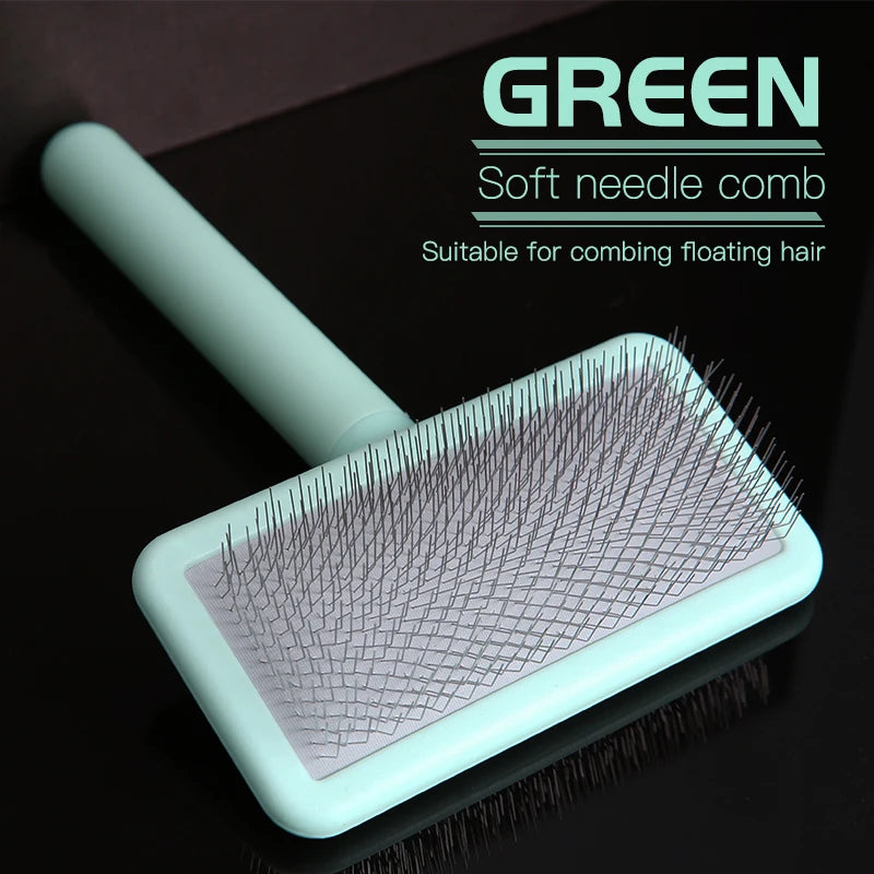 Fenice Professional Dog Comb Unknotted Brush Colorful Soft Hard Needle Fluffy Dog Hair Remover Shedding Comb