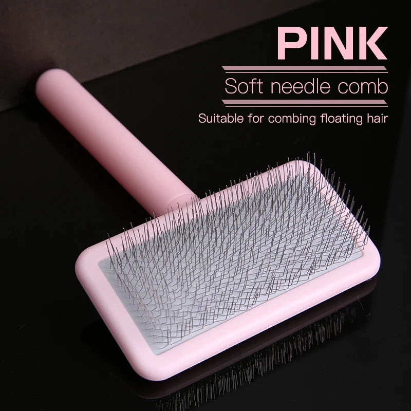 Fenice Professional Dog Comb Unknotted Brush Colorful Soft Hard Needle Fluffy Dog Hair Remover Shedding Comb