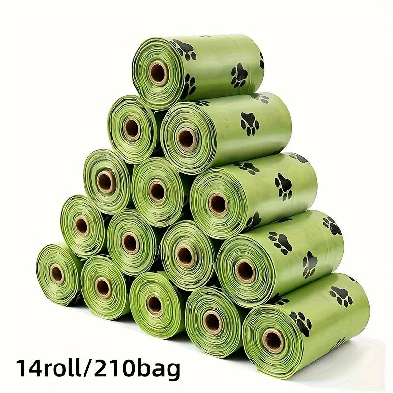 36 rolls of 540 pet feces bags, filled with leak proof dog bags, with paw print design, used for pet cleaning and outdoor use