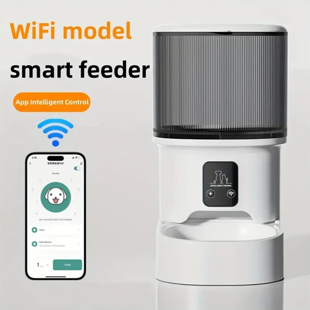 4L Visual Automatic Cat Feeder - Timed Pet Feeder for Cats and Dogs, with Dry Food Dispenser, No Food Stuck, Desiccant Bag