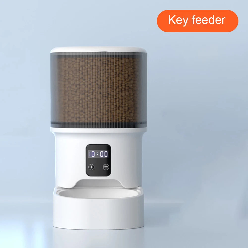 4L Visual Automatic Cat Feeder - Timed Pet Feeder for Cats and Dogs, with Dry Food Dispenser, No Food Stuck, Desiccant Bag