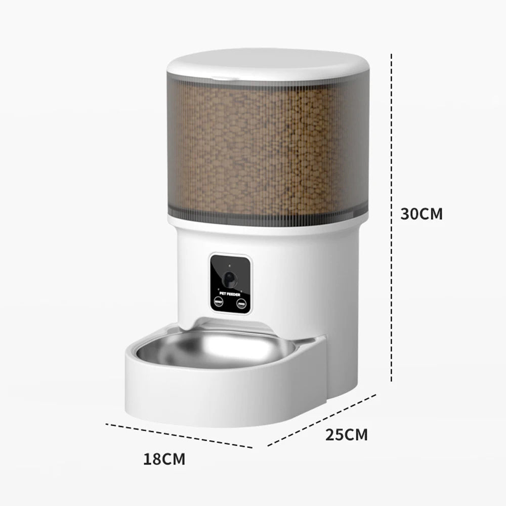 4L Visual Automatic Cat Feeder - Timed Pet Feeder for Cats and Dogs, with Dry Food Dispenser, No Food Stuck, Desiccant Bag