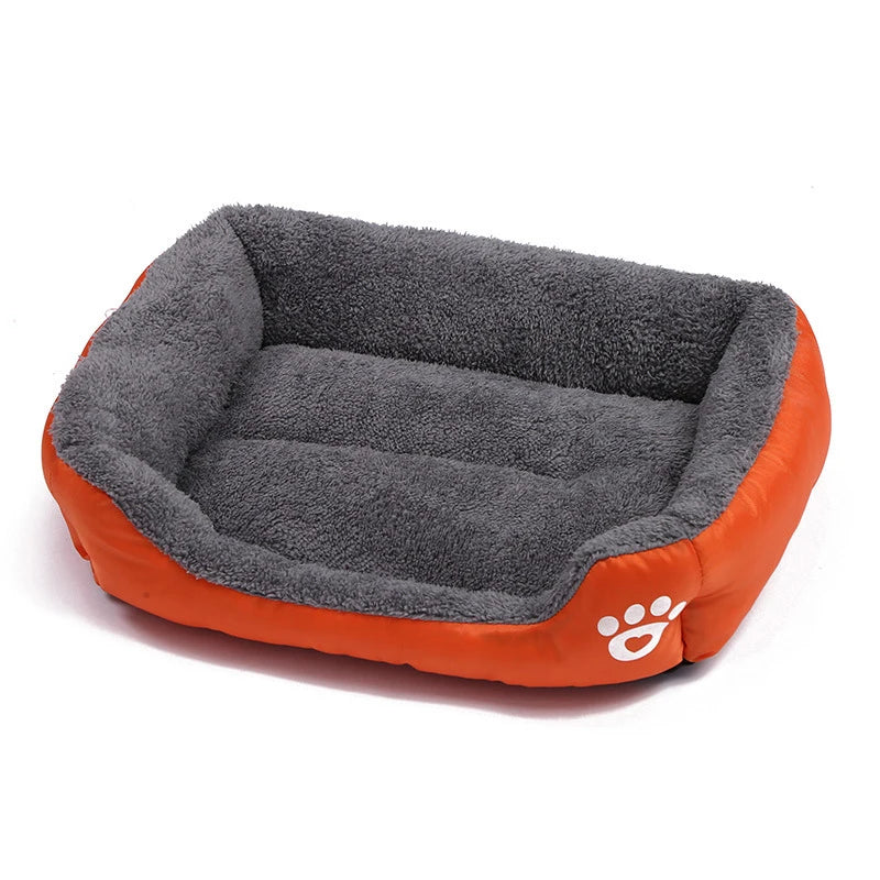 Soft Square Large Dog Sofa Elastic Dog House Cushion Winter Warm Medium Dog Bed Washable Cat Kennel House Accessories