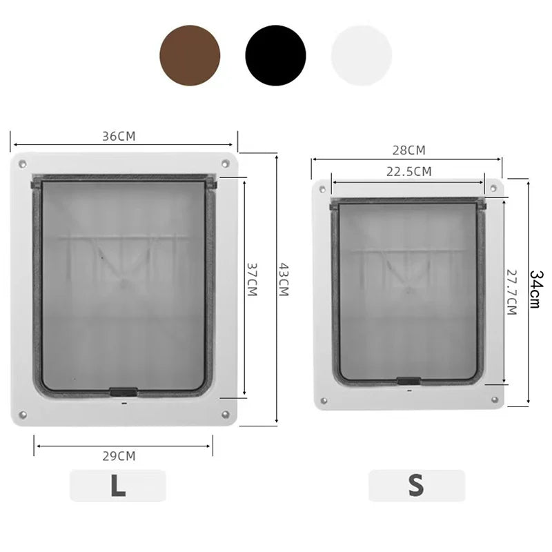 Strong Lockable Dog Door with Privacy Protection Flap Gate Pet Dog Door For Big Small Dogs Pet Safety Doors Easy to Install