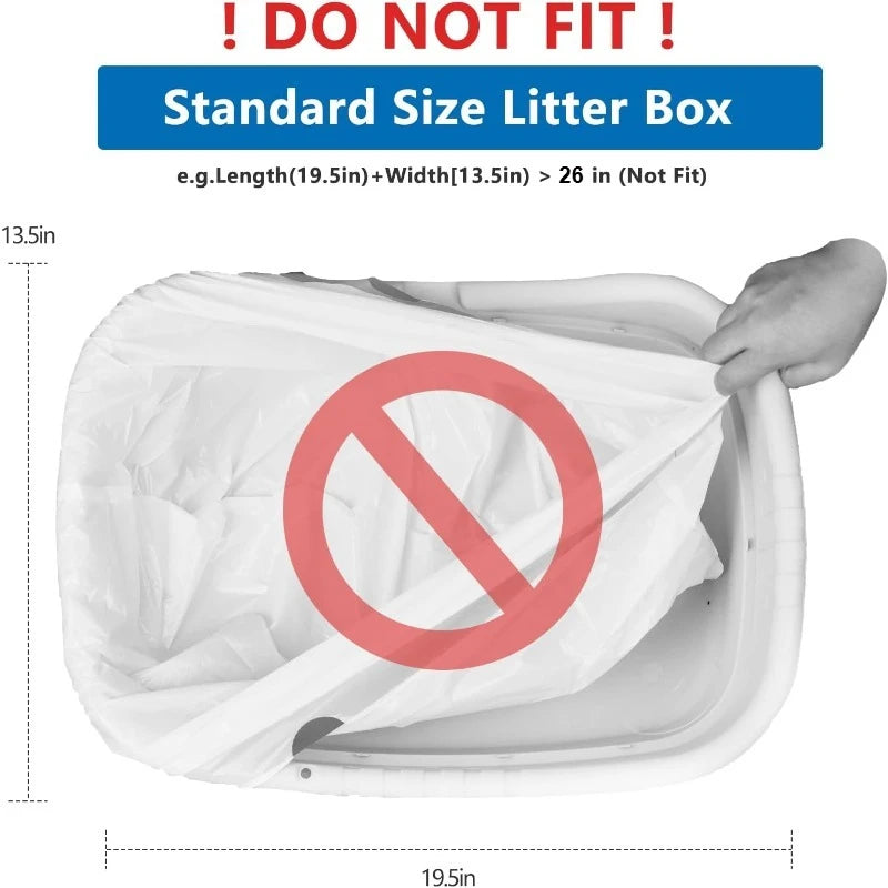 5 Rolls Self Cleaning Cat Litter Box Liners 20 Counts Extra Thick for Automatic Cat Litter Box Robot with Drawstring Trash Bags